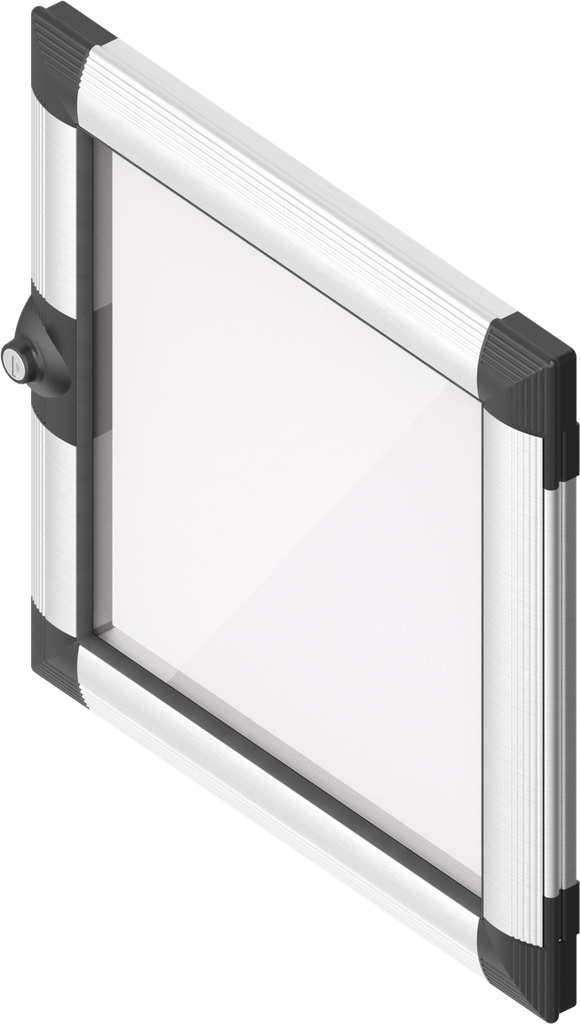 Finestra EMKA Proflex senza cornice, alluminio anodizzato