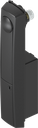 poignée escamotable à double cylindre pour type KABA 1514, zamak époxy noir