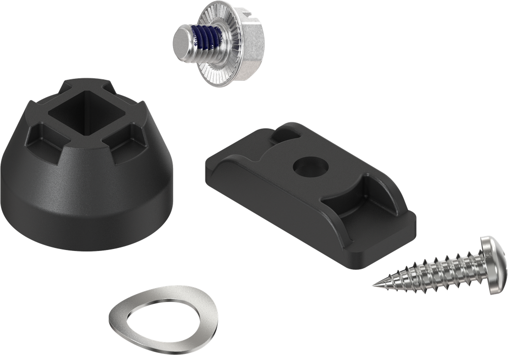 PBT GF en polyamide GF zwart