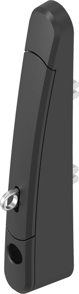 Hebelgriff für Vorhangschloss für schmalen Verkantungsraum, Polyamid GF schwarz
