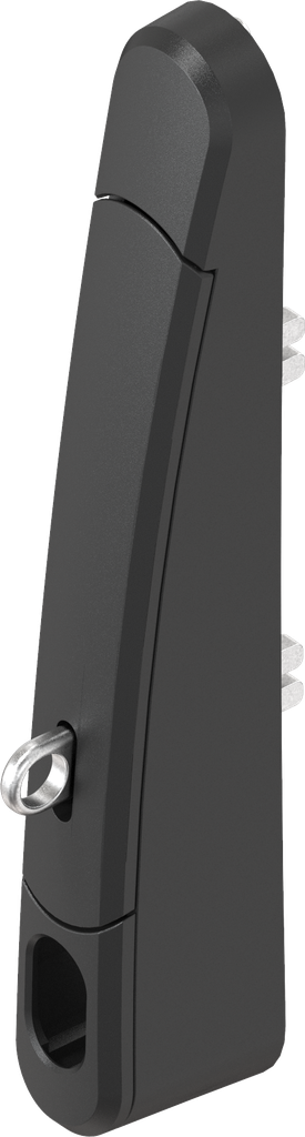 Hebelgriff für Vorhangschloss für schmalen Verkantungsraum, Polyamid GF schwarz