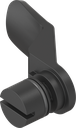 Linguetta intaglio 2x4 con O-ring, poliammide GF nero