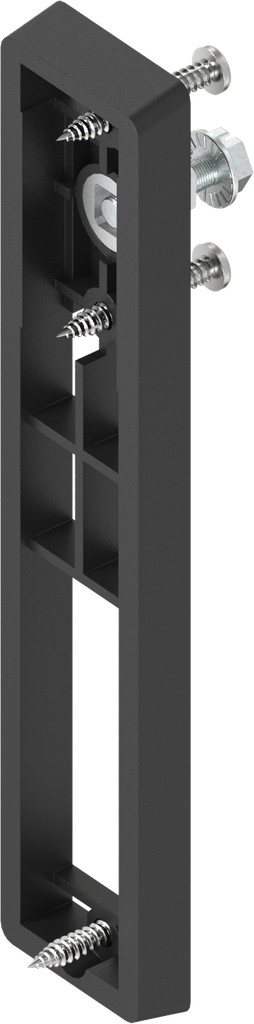 plaquette d'adaptation avec adaptateur pour poignée escamotable, polyamide GF noir