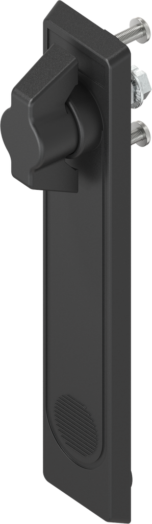 Schlüsselschild 2153 mit Knebel ohne Schließung, Polyamid schwarz und GD-Zn schwarz gepulvert
