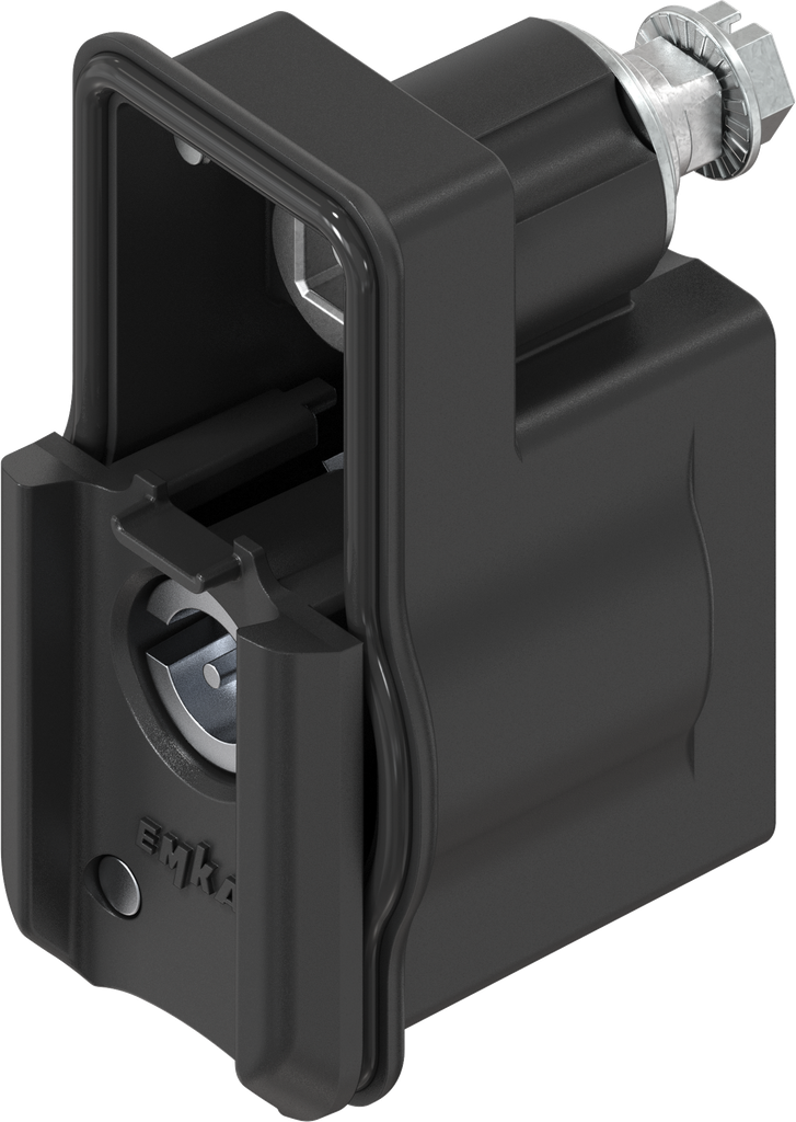 Modulo sinistro con inserto doppia aletta 3, zama nero verniciato a polvere per applicazione esterna