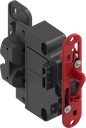 ePush Lock, chiusura a pressione elettromeccanico con apertura di emergenza per interruttore/pulsante e propulsore per l'apertura di emergenza, poliammide GF nero
