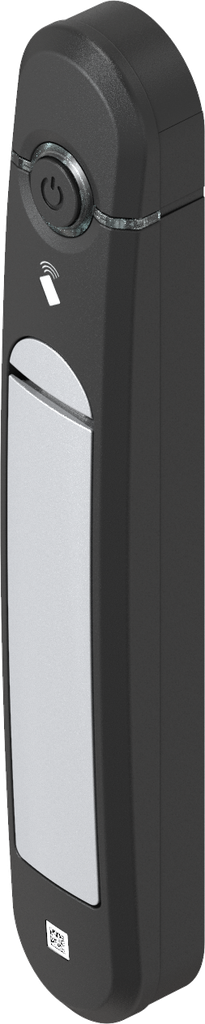 Maniglia girevole Agent E wireless con lettore di schede RFID a 13,56 kHz, zama alluminio brillante verniciato a polvere e poliammide GF nero