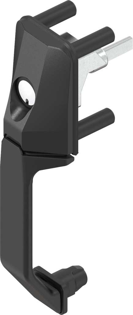 Outside handle for clip-in cylinder (System 3), right version, Polyamide GF black