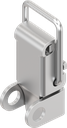 Spanslot met spanbeugel met oog voor hangslot, zonder montagegaten, RVS 304