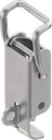 fermeture à genouillère avec étrier de serrage cadenassable, percée, acier zingué, passivé (couche épaisse) plus Top Coat