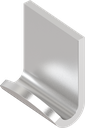 Riscontro, senza foro, acciaio inox AISI 304