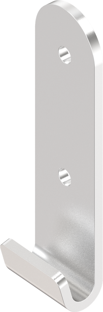 crochet, percé, inox AISI 304 brut