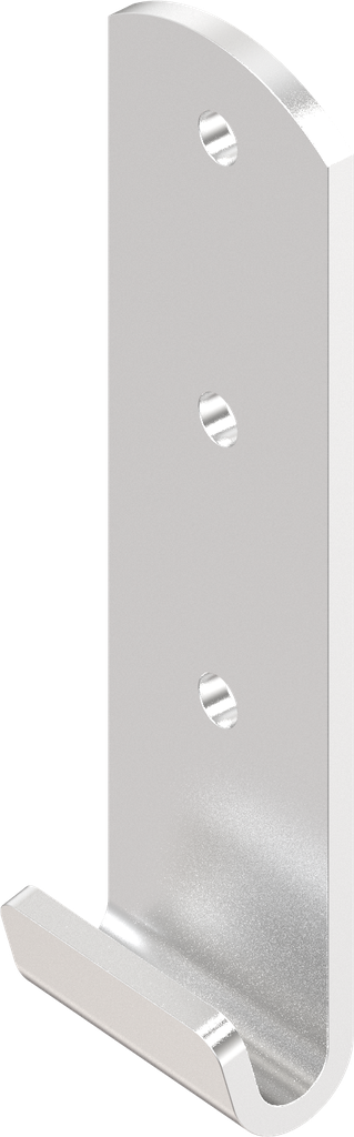 Hook, drilled, Stainless steel AISI 304 raw