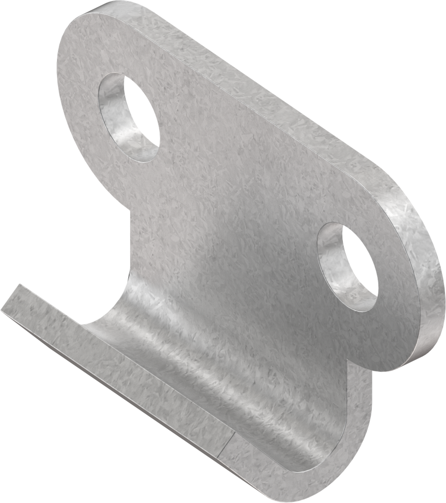 Hook, drilled, Steel zinc-plated DS plus top coat