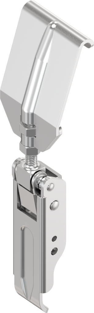 Adjustable toggle latch without lock, drilled, Stainless steel AISI 304