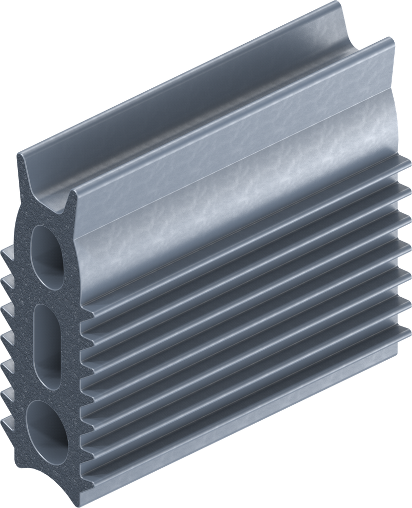 Dichtprofil aus Brandschutzmaterial, Siliconvollmaterial 50 ± 5 Shore A blauschwarz
