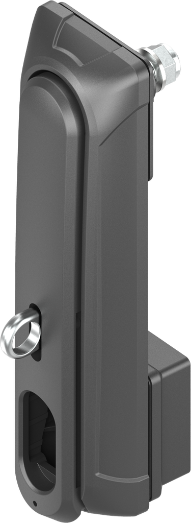 poignée escamotable « longue » pour cadenas sans module, polyamide GF noir