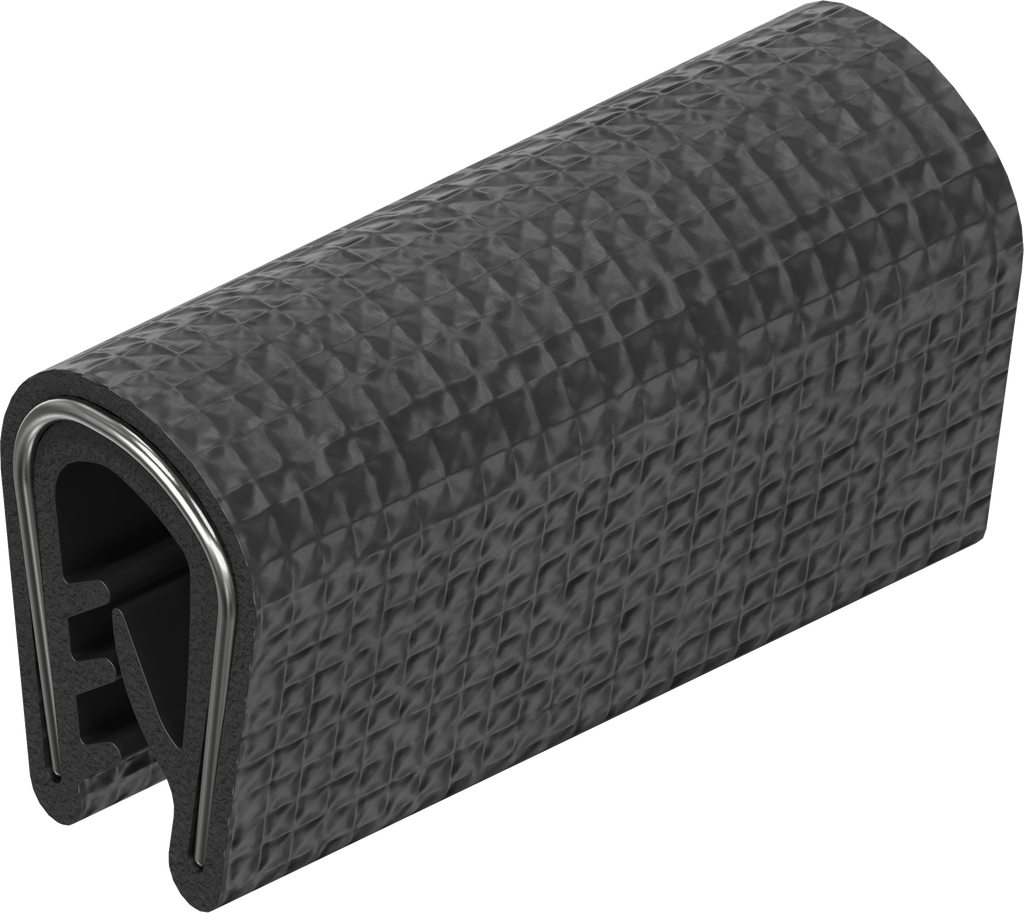 Randafwerking zelfklemmend van brandwerende materiaal, EPDM 65 ± 5 Shore A zwart