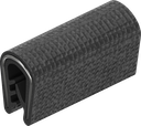 Profilo per spigoli autobloccante in materiale ignifugo, EPDM 65 ± 5 Shore A nero