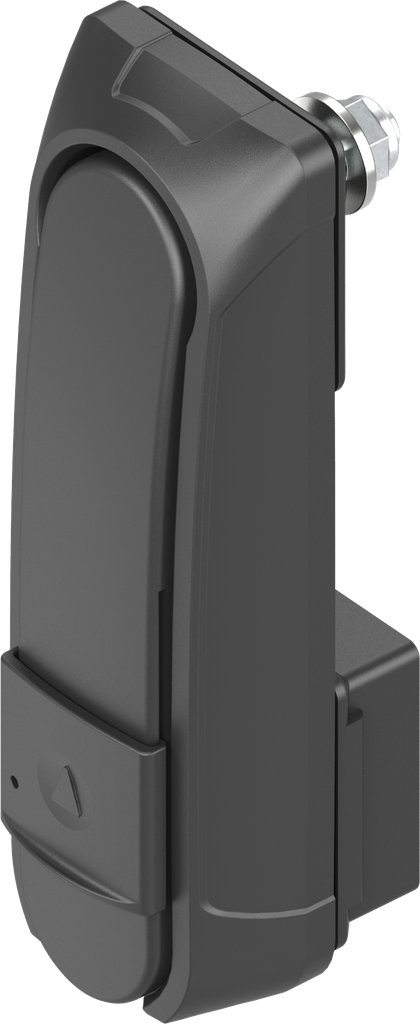 Swinghandle "short" with RC2, with electromechanical release and for profile half cylinder 40 mm or 45 mm (A = 30 mm or 45 mm), Zinc die black powder-coated