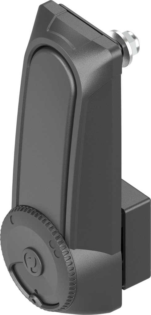 Maniglia girevole con doppio cilindro "corta" con RC2 per profilo mezzo-cilindro 40 mm e 45 mm (A = 30 mm e 40 mm), zama nero verniciato a polvere