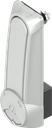 Double cylinder swinghandle "long" with RC2 for profile half cylinder 40 mm and 45 mm (A = 30 mm and 35 mm), Zinc die grey powder-coated RAL 7038 and anti-graffiti coated