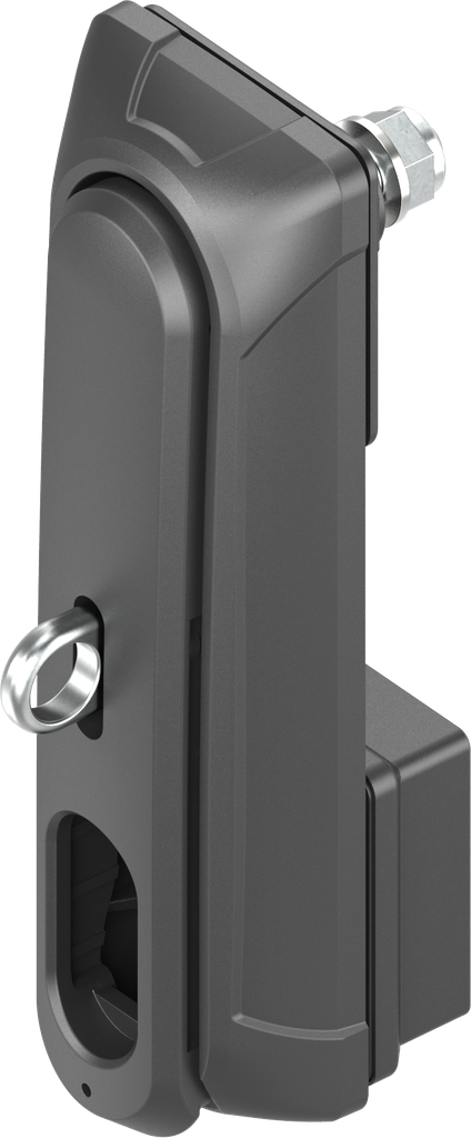 poignée escamotable « courte » pour cadenas sans module, polyamide GF noir