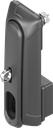poignée escamotable « courte » pour cadenas sans module, polyamide GF noir