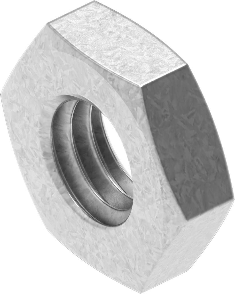 Hexagon nut M6, Steel zinc-plated