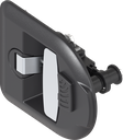 Maniglia ad incasso a T a compressione per cilindro plug sistema 2 (HSC), poliammide GF nero e zama cromato