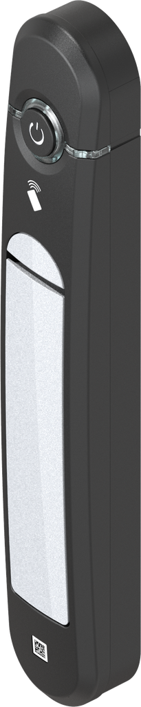 Schwenkgriff Agent E Smart Access, GD-Zn weißaluminium gepulvert und Polyamid GF schwarz