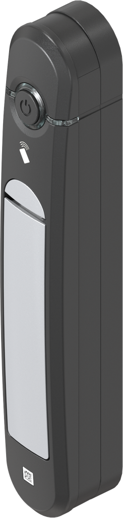 Maneta giratoria Agent E Smart Access, zamak recubierto de polvo aluminio blanco y poliamida GF negro