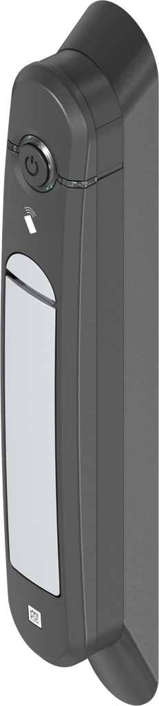 Maniglia girevole Agent E Smart Access, zama alluminio brillante verniciato a polvere e poliammide GF nero