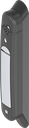 Zwenkgreep AGENT E Smart Access, Zamak gepoedercoat in wit aluminium en polyamide GV zwart