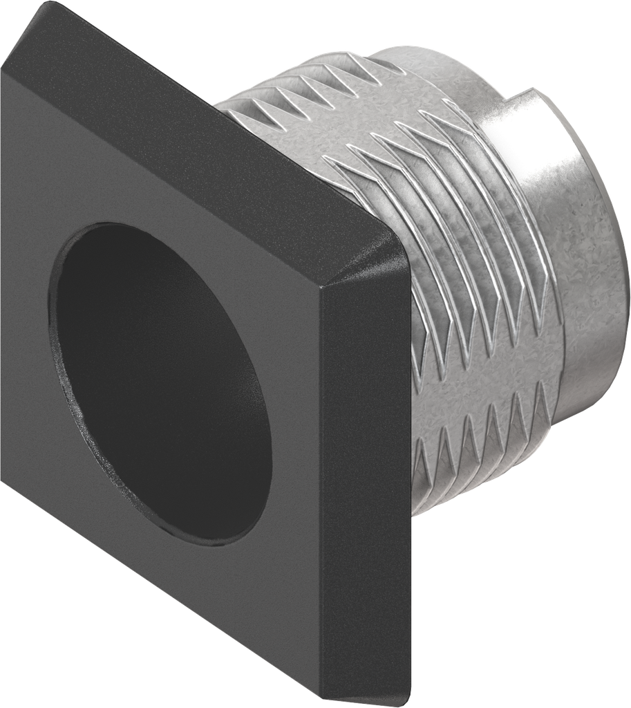Housing for insert, Zinc die black powder-coated