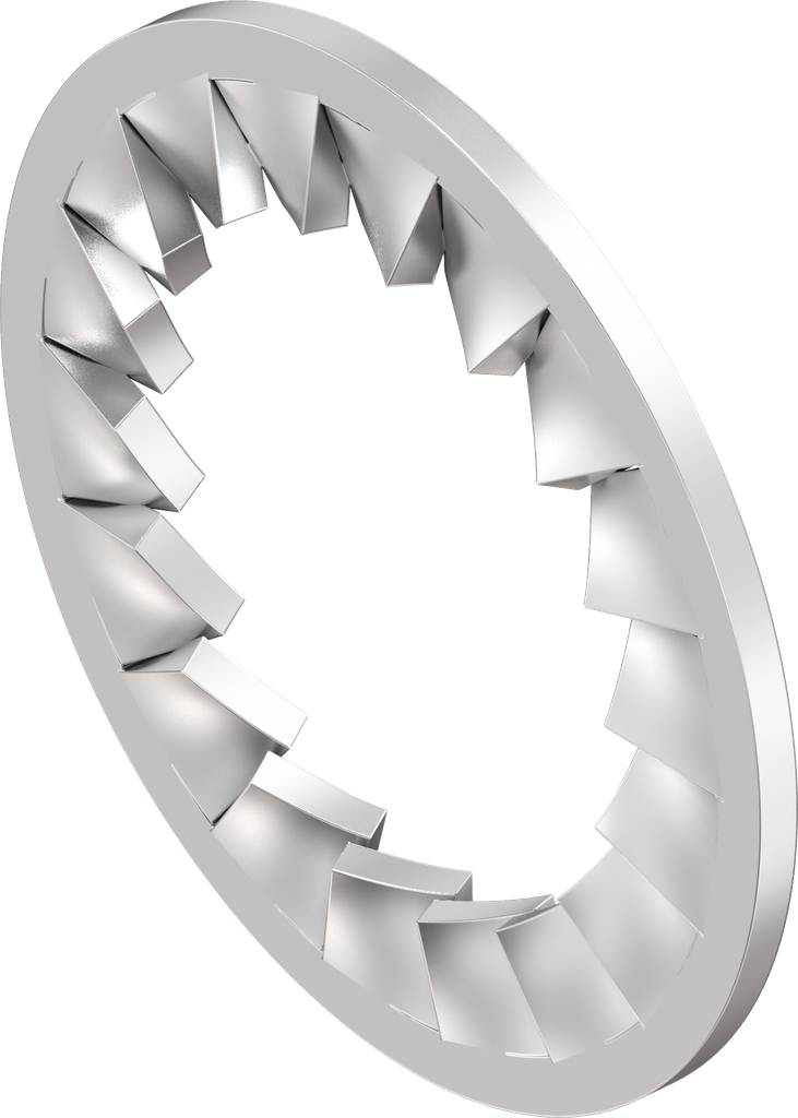 Rondella zigrinata J 23, acciaio inox AISI 303