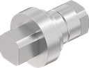 Bediening vierkant 8, RVS 316