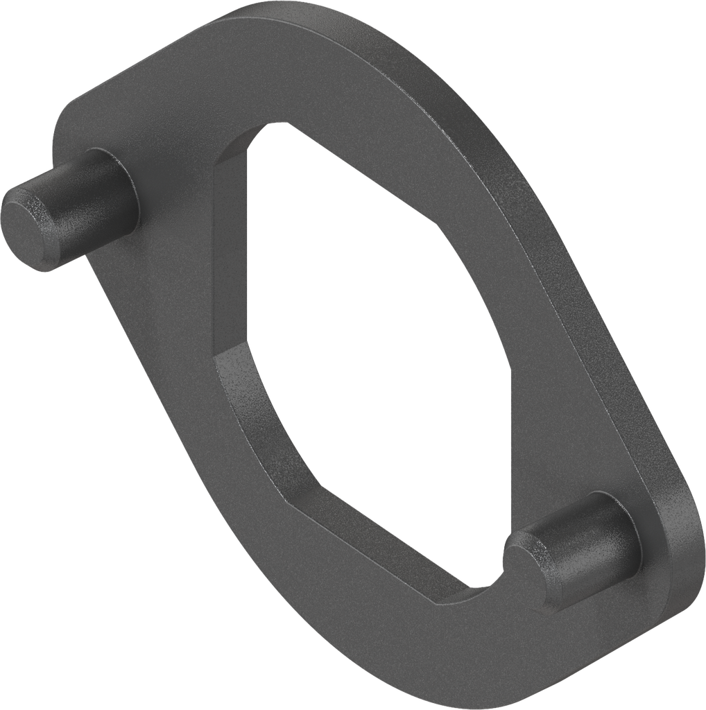 Draaiborging, Zamak zwart gepoedercoat