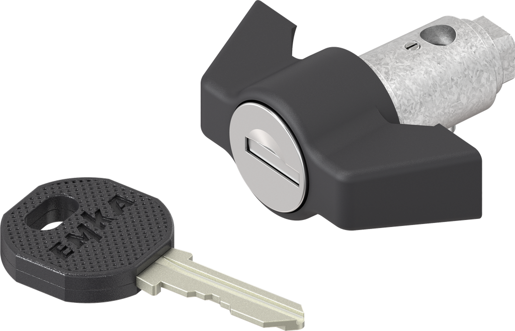 Knevelslot sleutelnummer EK 333, Zamak zwart gepoedercoat