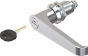 L-handle quarter turn, keyed different, Zinc die chrome-plated