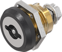 Safety quarter turn double bit 3, right version, Brass and zinc die black powder-coated