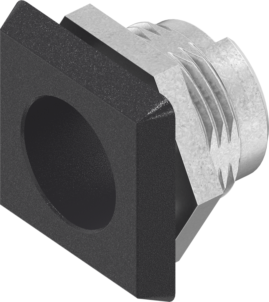 Housing, Zinc die black powder-coated