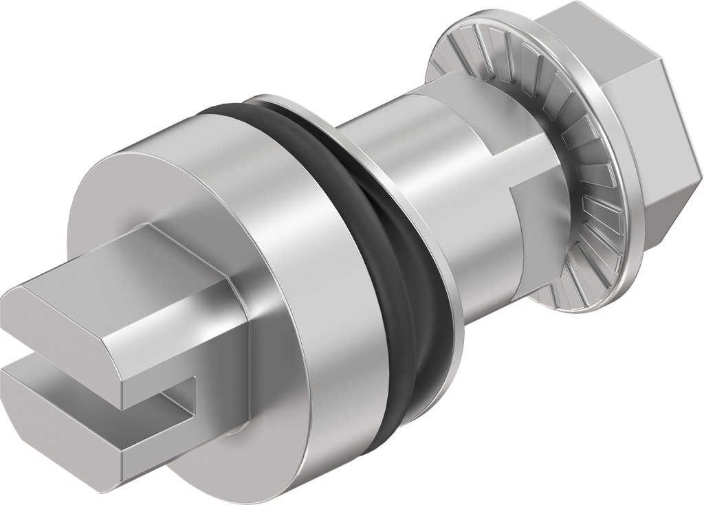 rotor carré 8 avec fente, inox AISI 303