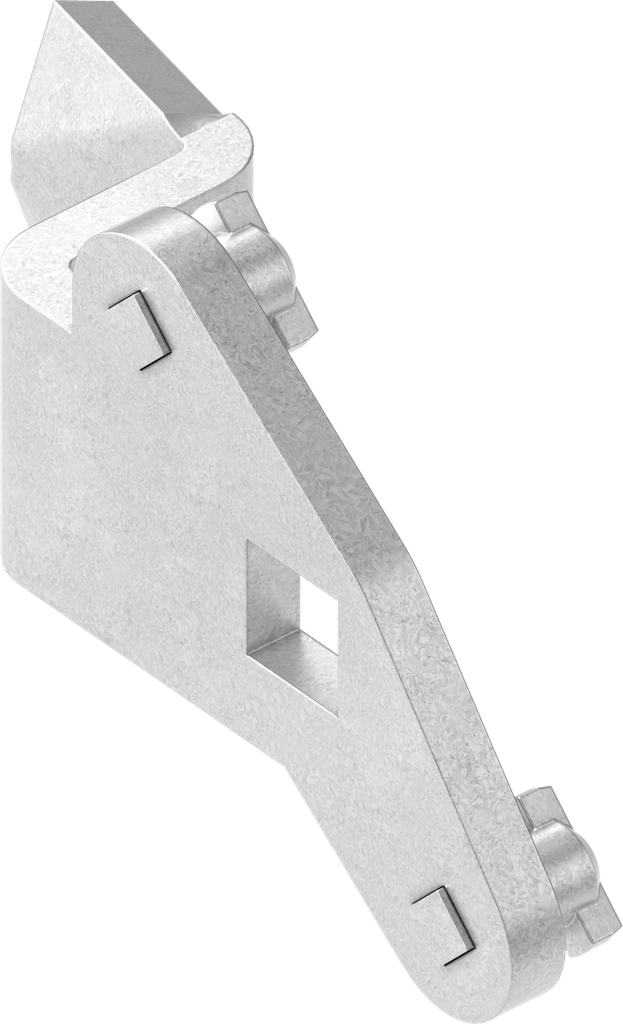 Linguetta per aste a 3 punti di chiusura destra, acciaio zincato