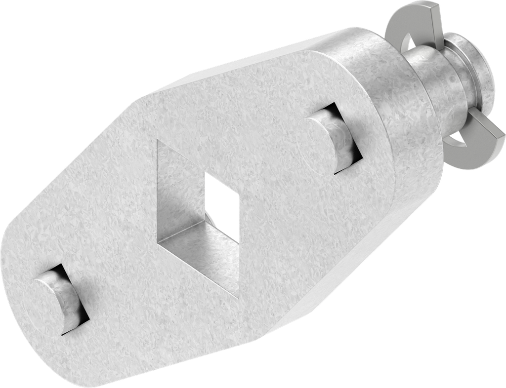 Stangenbediening, Staal verzinkt