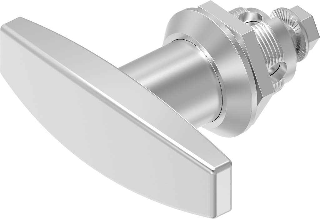 Chiusura 1/4 di giro con maniglia a T senza chiave, acciaio inox AISI 316