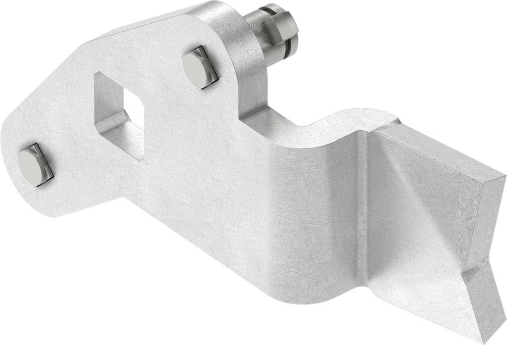 Zunge mit Stangenantrieb rechts, Stahl verzinkt