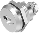 Chiusura 1/4 di giro di sicurezza doppia aletta 3 versione destra con copriforo antipolvere, acciaio inox AISI 303