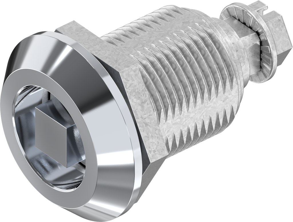 Compression latch, square 8, Zinc die chrome-plated