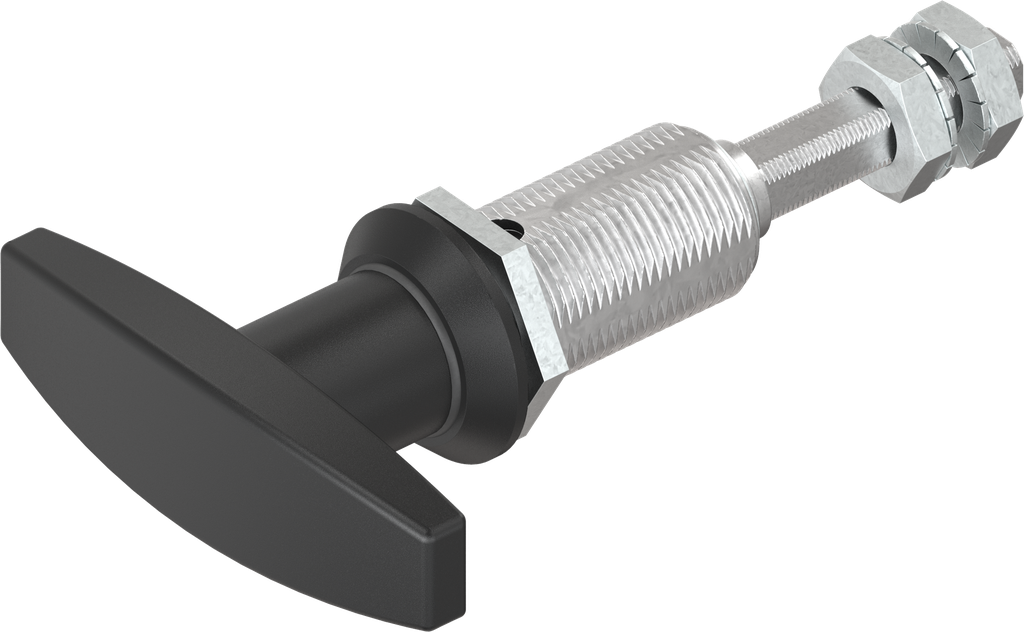 Compression latch with T-handle and adjustable cam height
